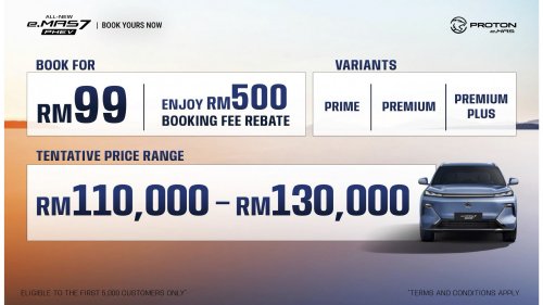 Proton eMas 7 PHEV open for booking – 3 variants, 2 battery choices, up to 996 km WLTP, RM110k-130k est