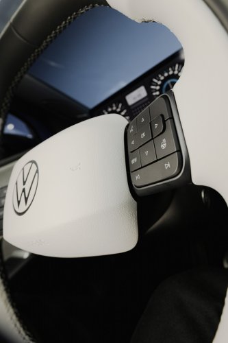 2026 Volkswagen ID. Polo cabin shown – EV hatchback brings back wider use of buttons for key functions