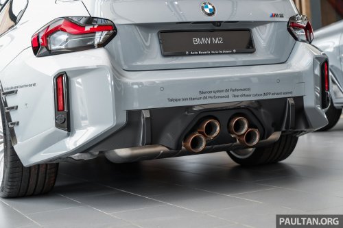 2026 G87 BMW M2 M Performance parts in Malaysia – carbon-fibre exterior parts, titanium silencer; RM132k