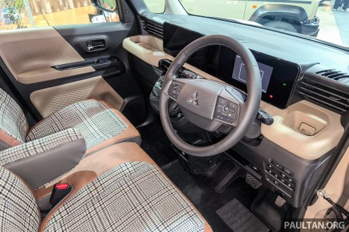 Mitsubishi Delica Mini x Dali with DAMD at Tokyo Auto Salon – classic Pajero face, retro-patterned upholstery