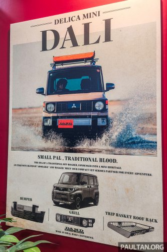 Mitsubishi Delica Mini x Dali with DAMD at Tokyo Auto Salon – classic Pajero face, retro-patterned upholstery