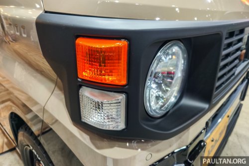 Mitsubishi Delica Mini x Dali with DAMD at Tokyo Auto Salon – classic Pajero face, retro-patterned upholstery