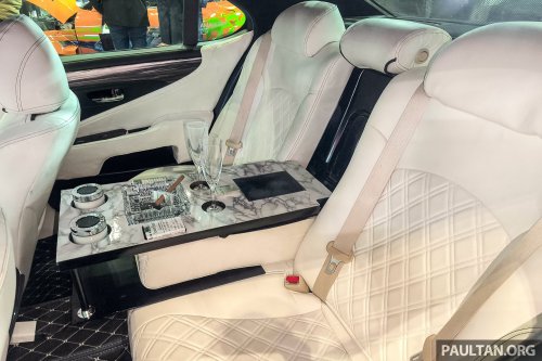 NATS Vellfire Sedan at 2026 Tokyo Auto Salon – Lexus LS460 with Vellfire face and tail lamps, air suspension