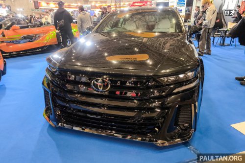 NATS Vellfire Sedan at 2026 Tokyo Auto Salon – Lexus LS460 with Vellfire face and tail lamps, air suspension